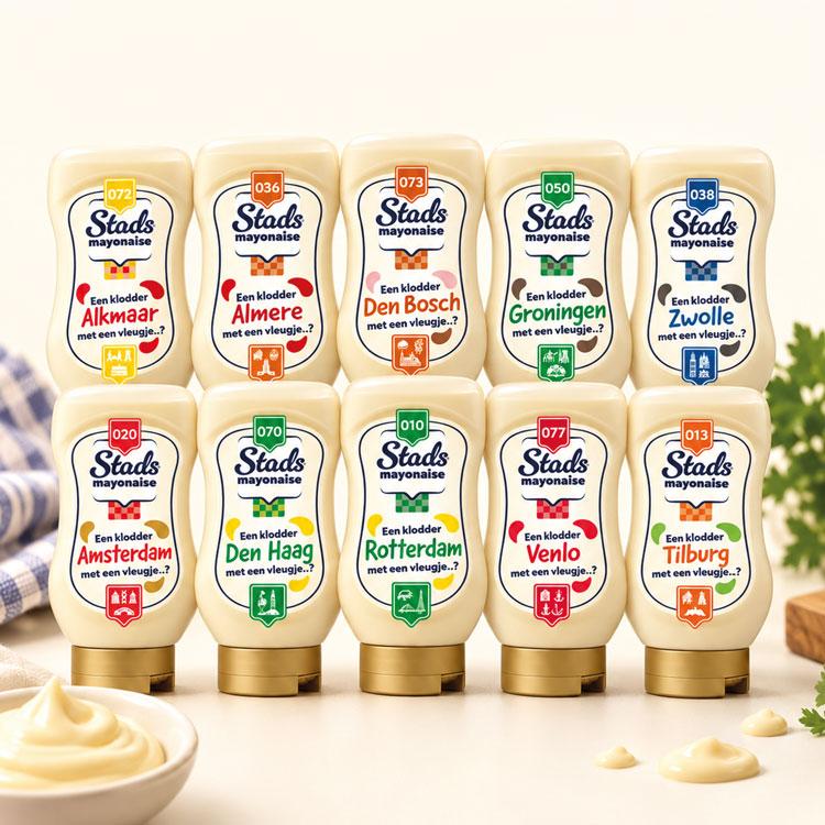 Stadsmayonaise-flessen
